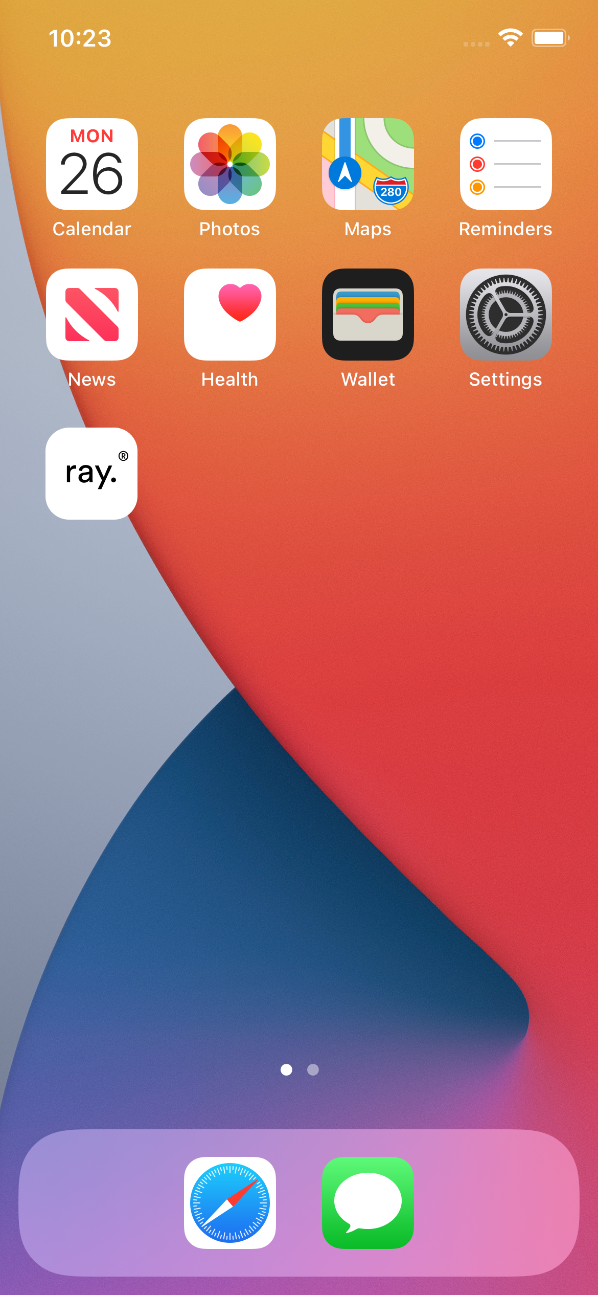 Ray Skin Analysis App on iPhone Home Screen