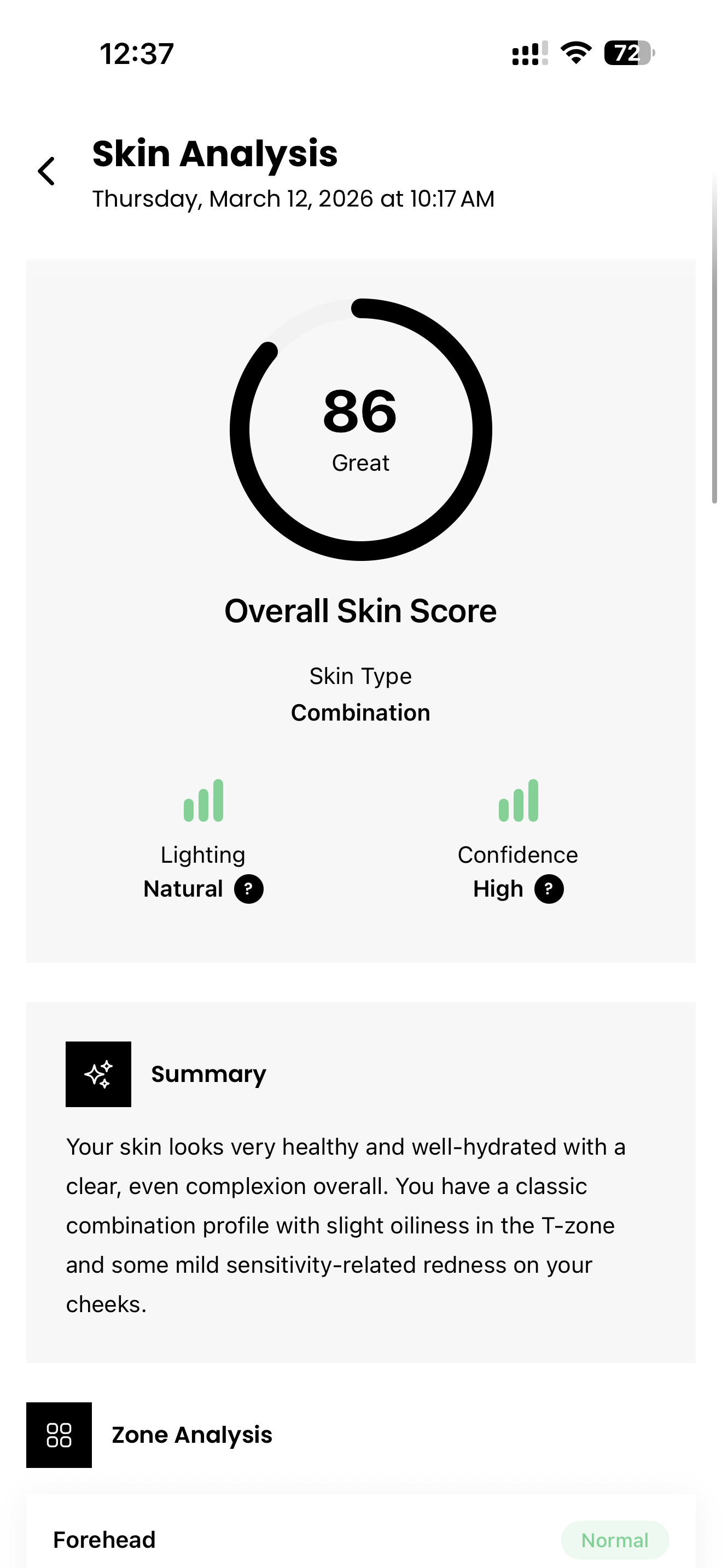 Ray Skin Score Analysis